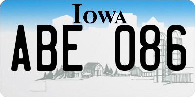 IA license plate ABE086