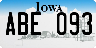 IA license plate ABE093