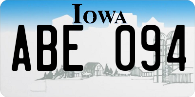 IA license plate ABE094