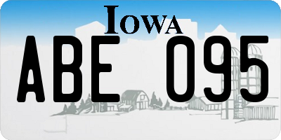 IA license plate ABE095