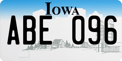 IA license plate ABE096