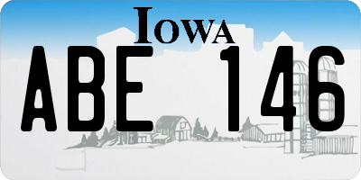 IA license plate ABE146