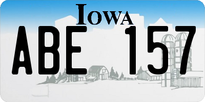 IA license plate ABE157
