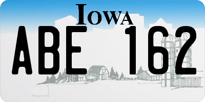 IA license plate ABE162