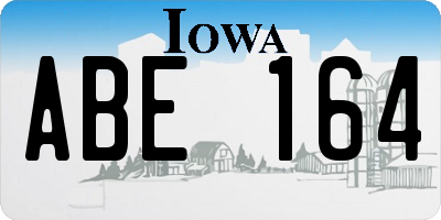 IA license plate ABE164