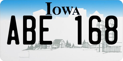 IA license plate ABE168