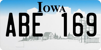 IA license plate ABE169