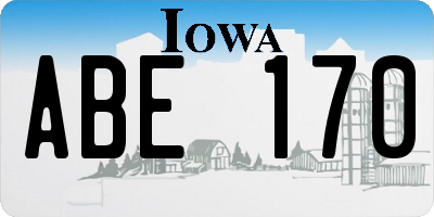 IA license plate ABE170