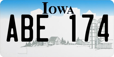IA license plate ABE174