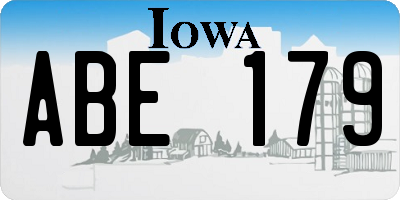 IA license plate ABE179
