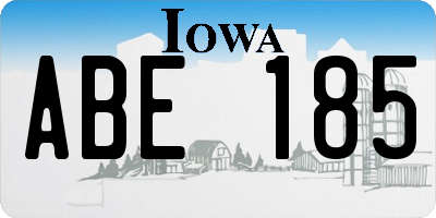 IA license plate ABE185