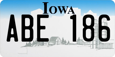 IA license plate ABE186