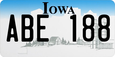 IA license plate ABE188