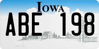 IA license plate ABE198
