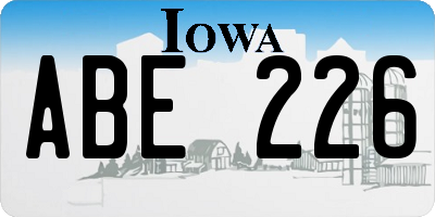 IA license plate ABE226