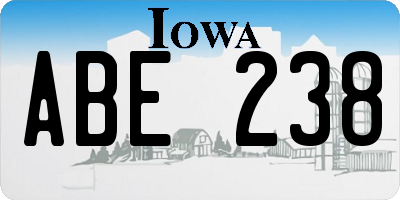IA license plate ABE238