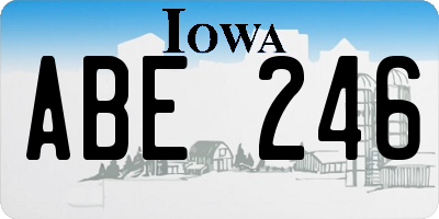 IA license plate ABE246
