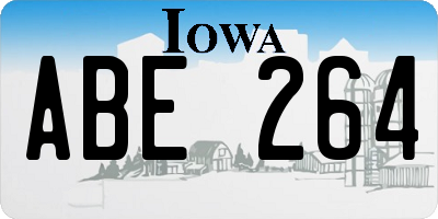 IA license plate ABE264