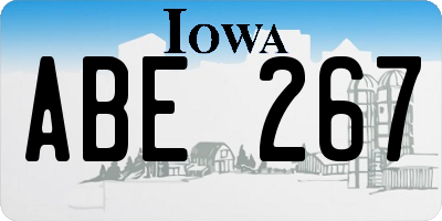 IA license plate ABE267