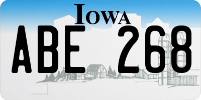 IA license plate ABE268