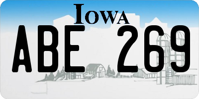 IA license plate ABE269