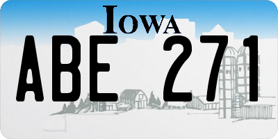 IA license plate ABE271