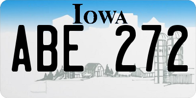 IA license plate ABE272