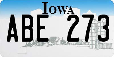 IA license plate ABE273