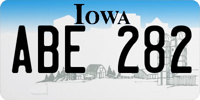 IA license plate ABE282