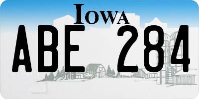IA license plate ABE284