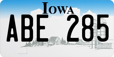 IA license plate ABE285
