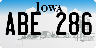 IA license plate ABE286
