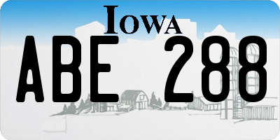 IA license plate ABE288