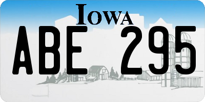 IA license plate ABE295