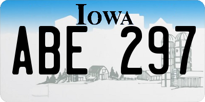 IA license plate ABE297