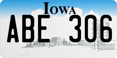 IA license plate ABE306