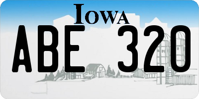 IA license plate ABE320