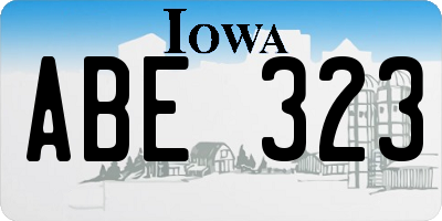 IA license plate ABE323