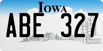 IA license plate ABE327