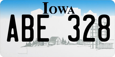 IA license plate ABE328