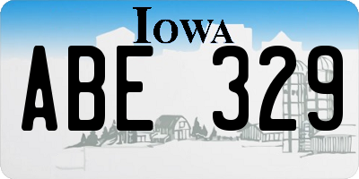 IA license plate ABE329