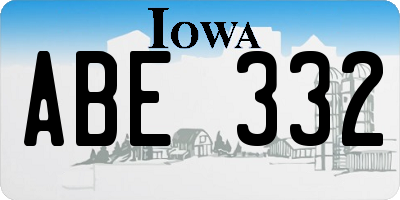 IA license plate ABE332