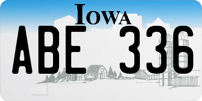 IA license plate ABE336