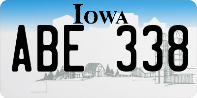 IA license plate ABE338