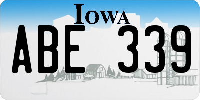 IA license plate ABE339