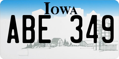 IA license plate ABE349
