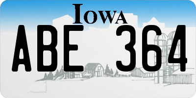 IA license plate ABE364