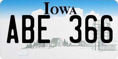 IA license plate ABE366