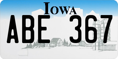 IA license plate ABE367