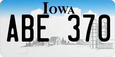 IA license plate ABE370